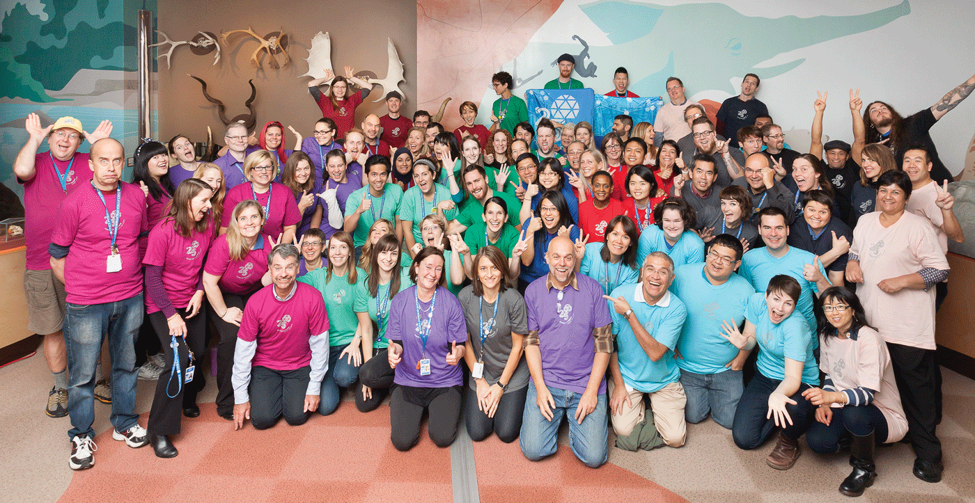25th anniversary staff t-shirts were featured in the 2014 all-staff photo.