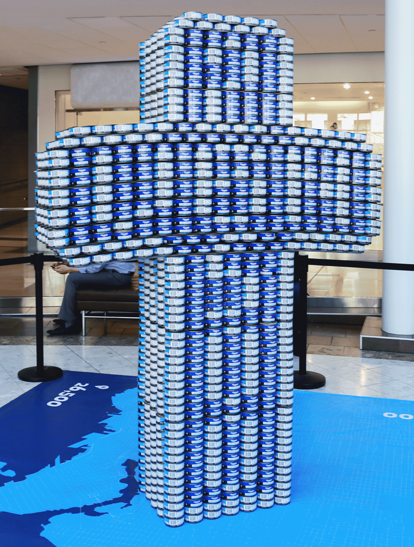 The final sculpture, on location at Pacific Centre.