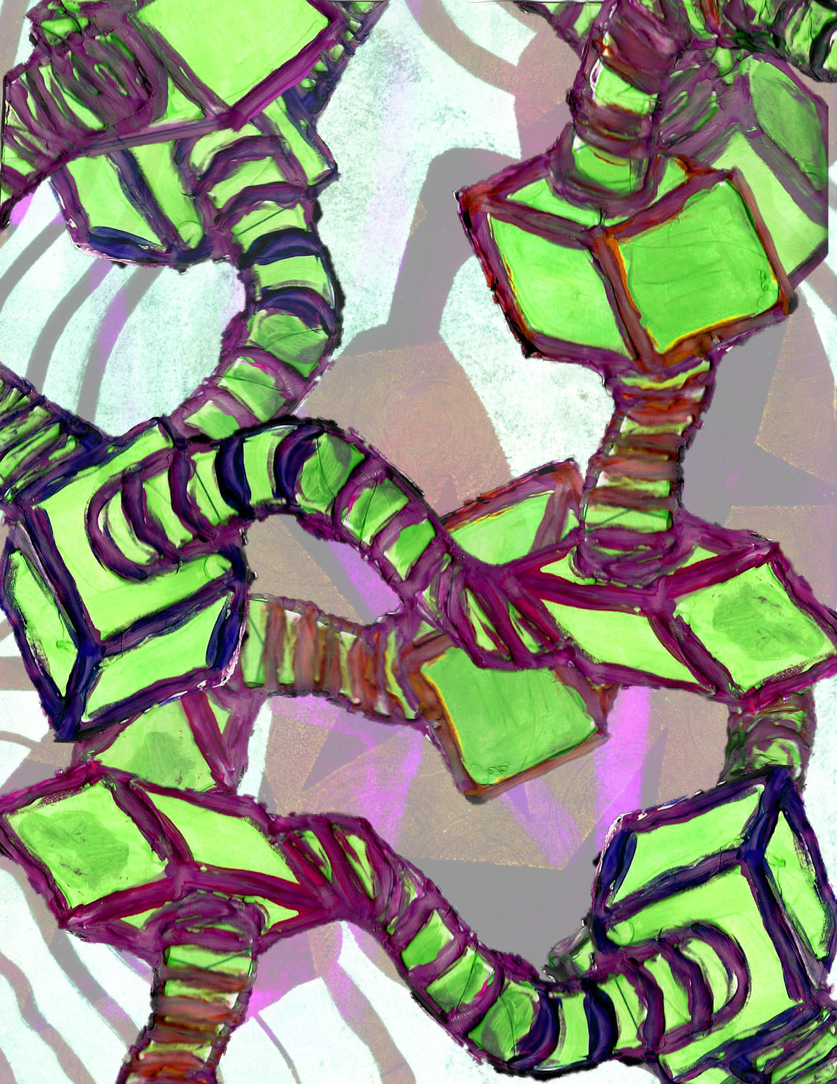 Tunnel Vision. Mixed Media Digital Print, 8x10".