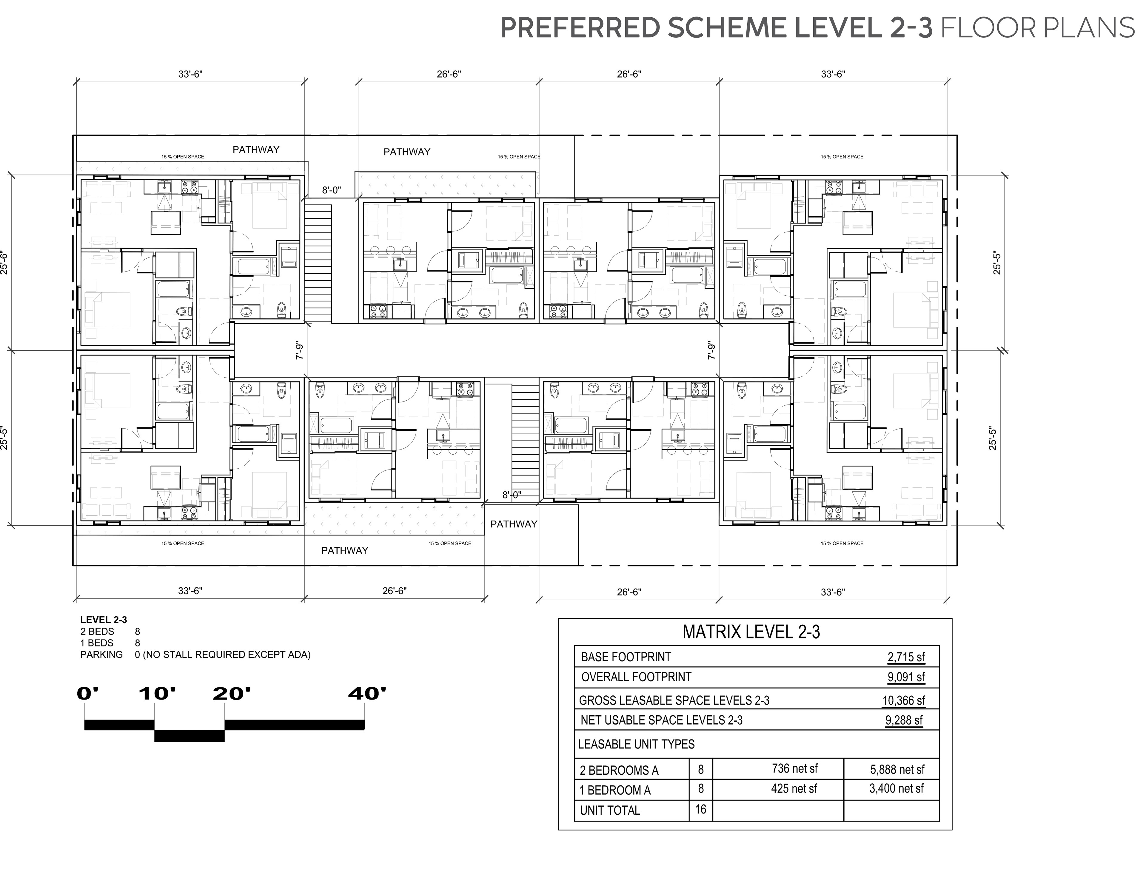 Schematic floor plan for a multifamily building in Covington, WA.