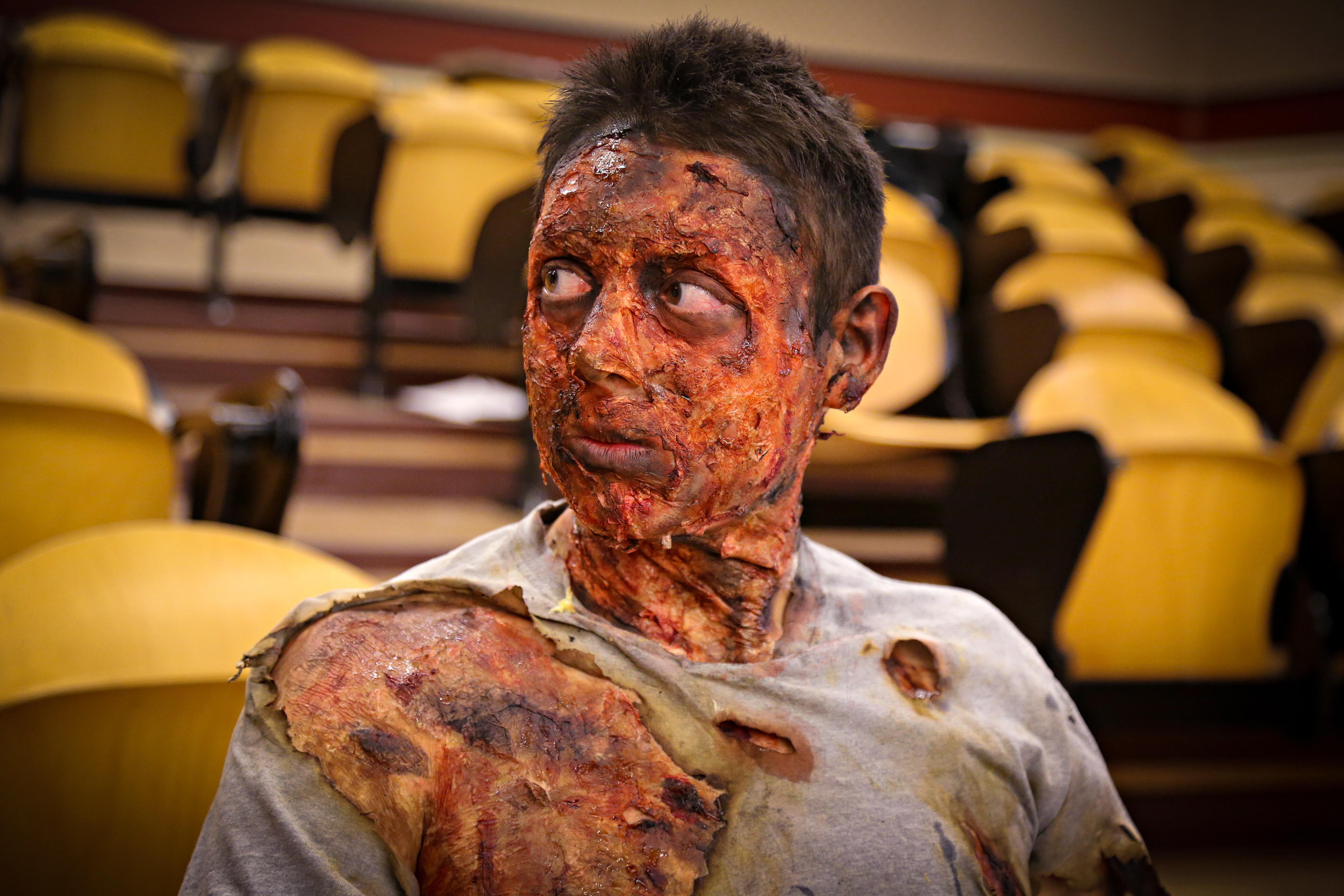 George Del Junco on full make up by Margaux Rocher for "Philosophical Approach to Enlightenment"