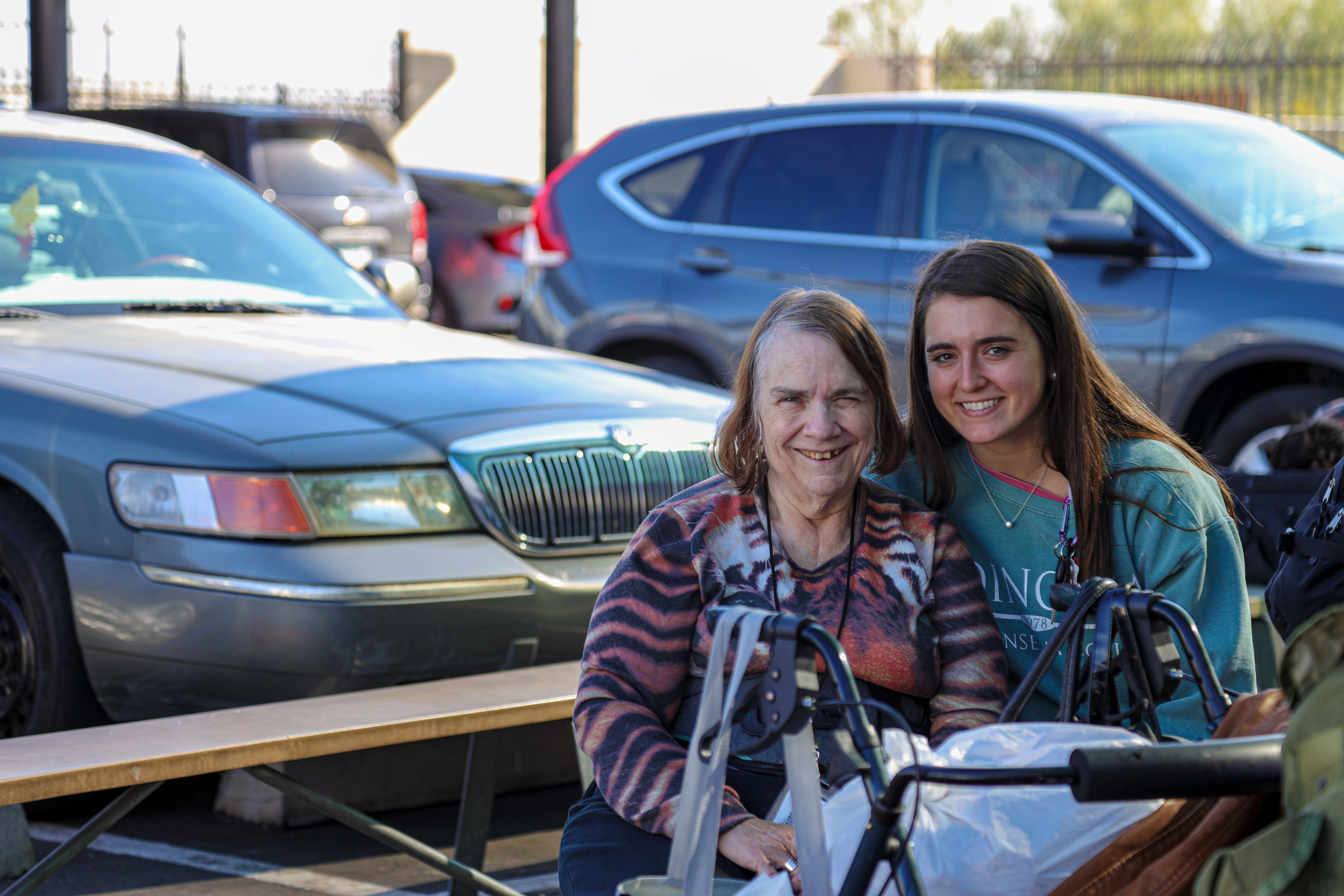 Grace (on the right) , a Core staff member, with Guest on a beautiful Sunday afternoon.