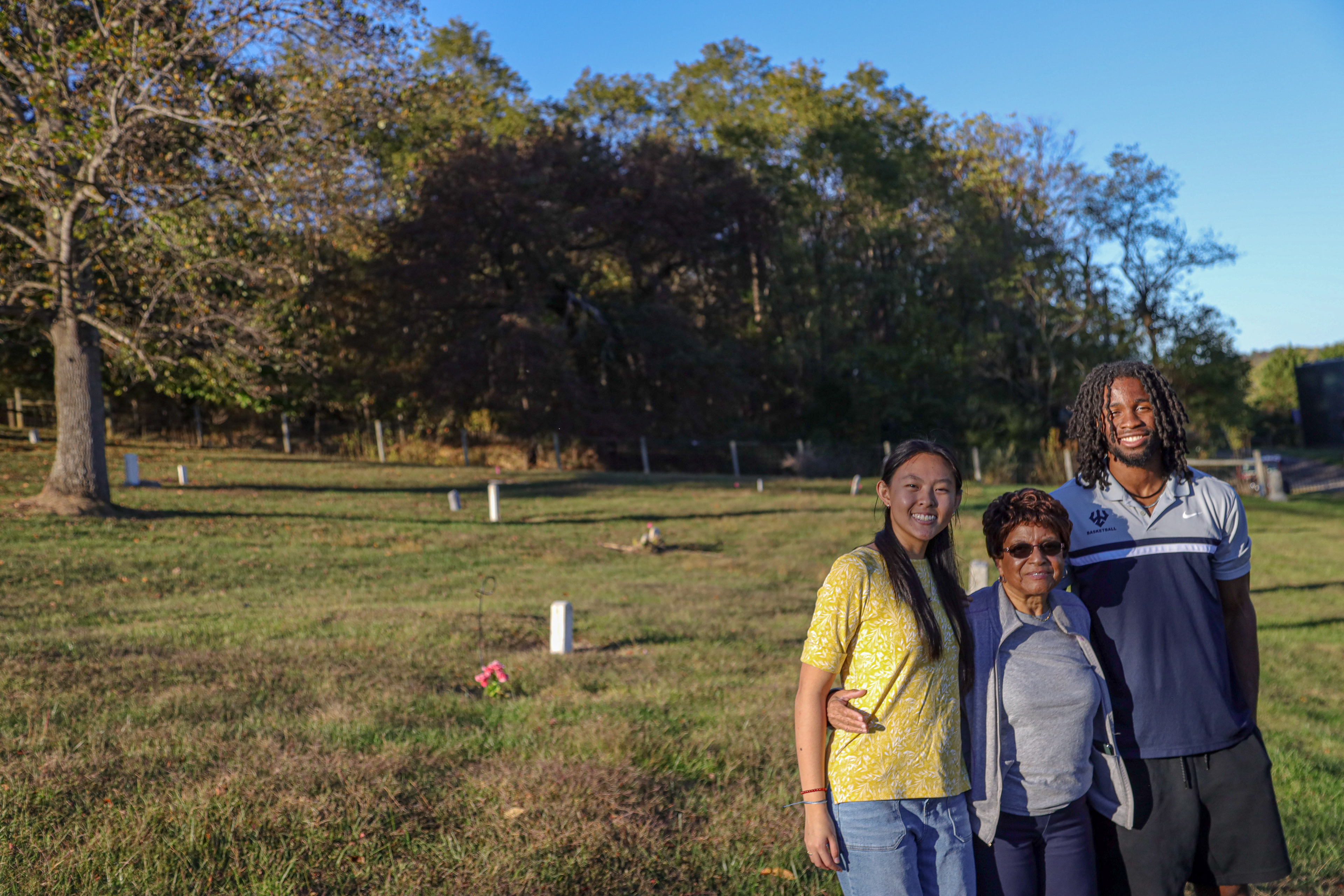Students with Gwen Porterfield, a main participant of the documentary