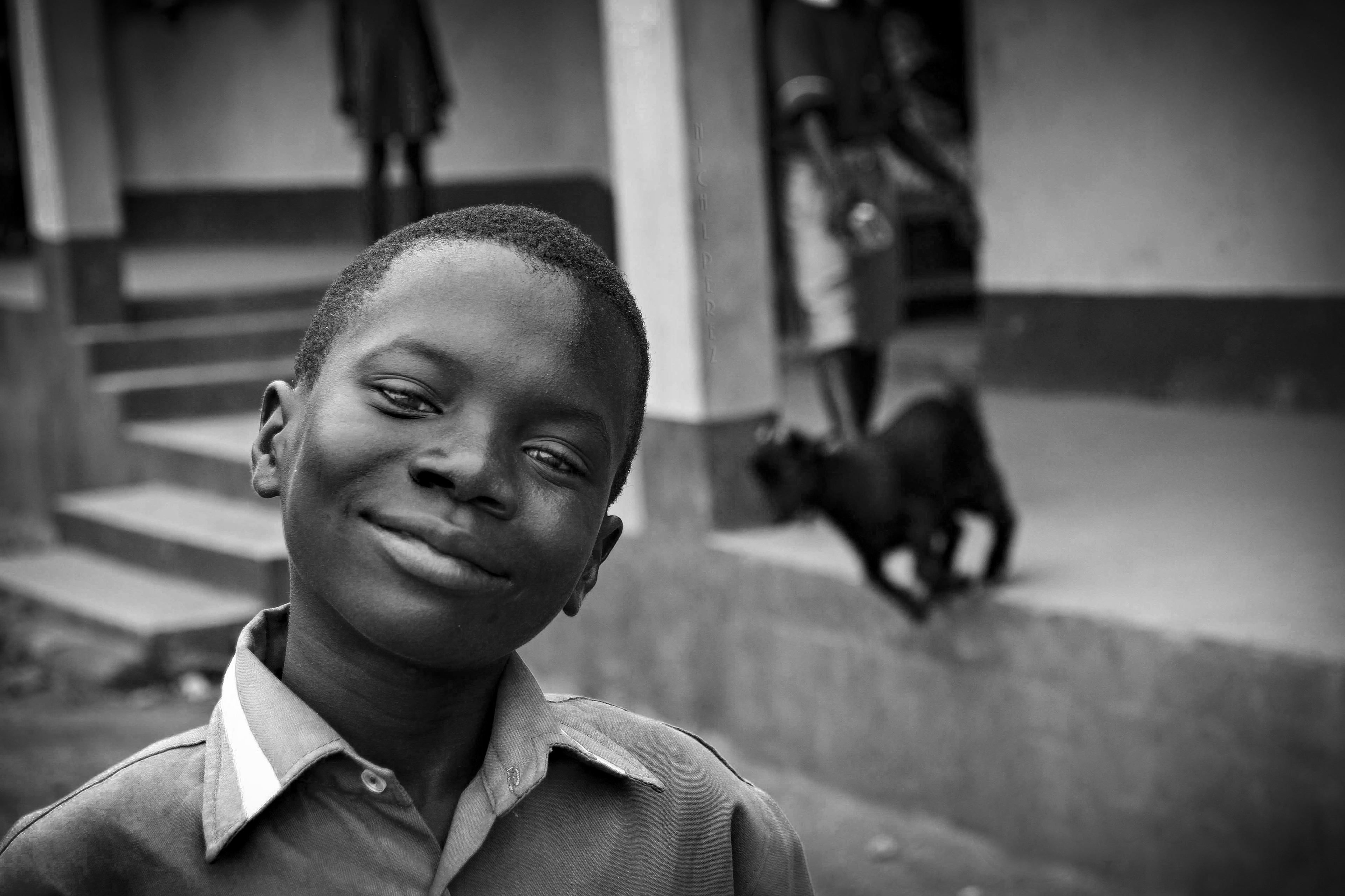 "Yes, that's a goat behind me."