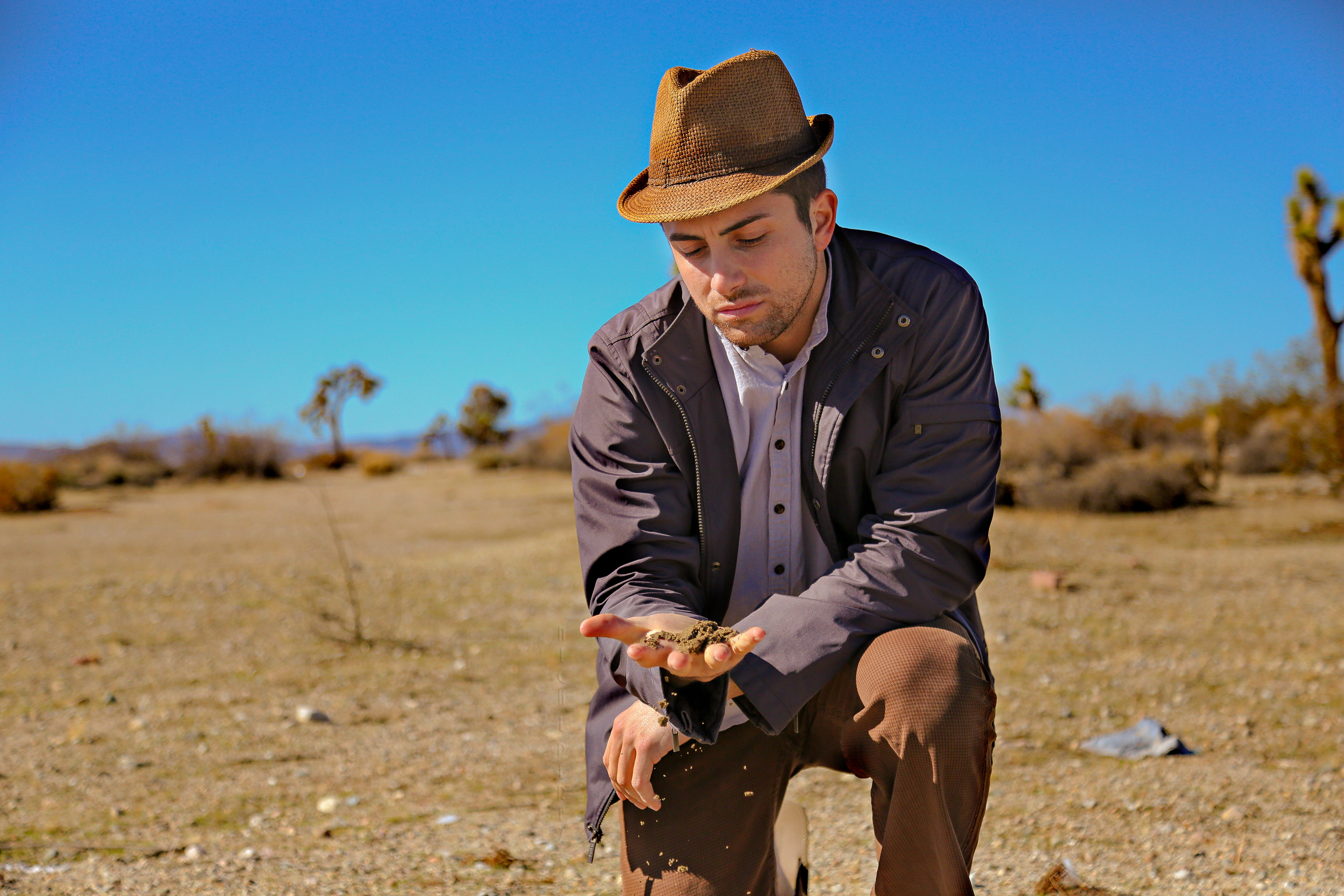 The iconic shot of Ricky in the desert, behind the scenes of "Philosophical Approach to Enlightenment"
