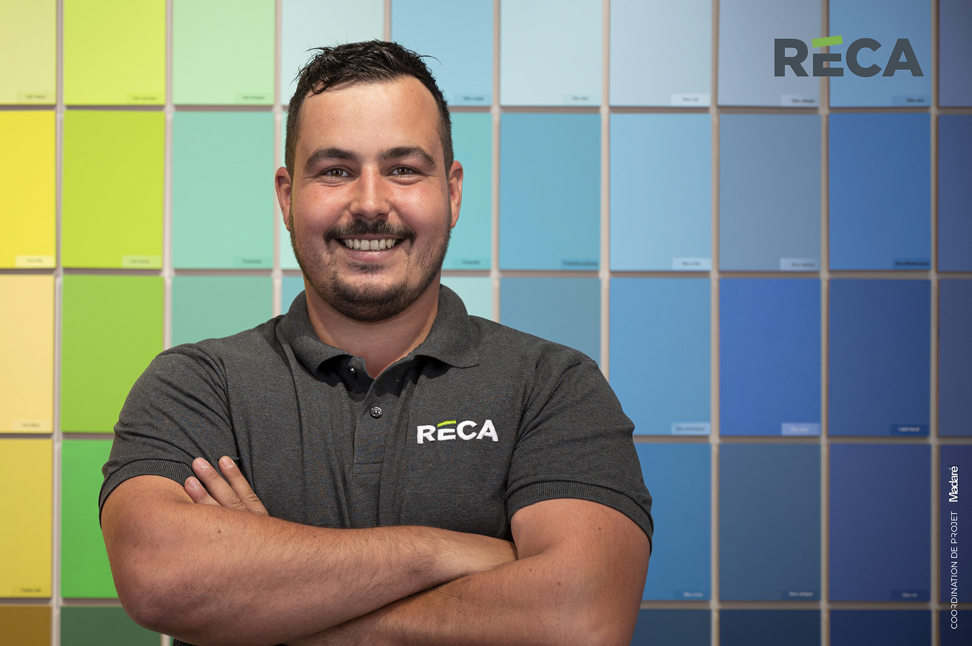 Portrait d'équipe lors du tournage du film institutionnel