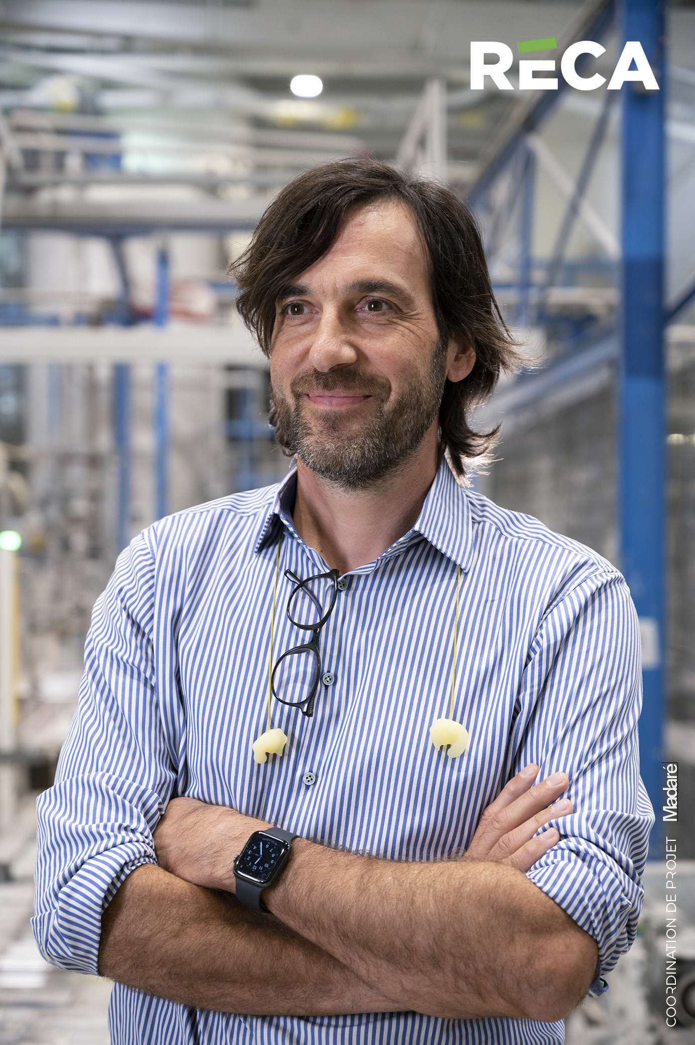 Portrait d'équipe lors du tournage du film institutionnel