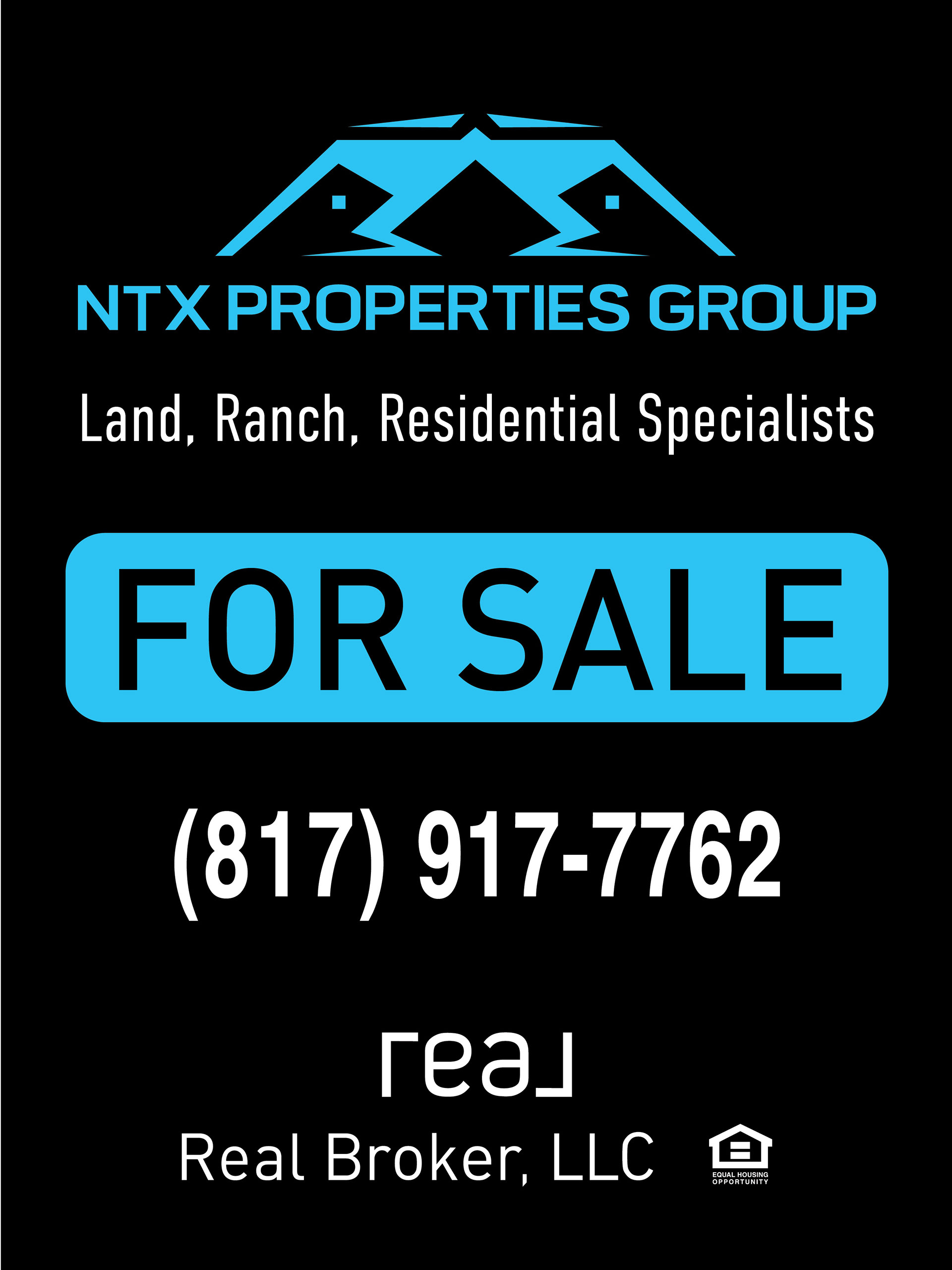 ALUMINIUM SIGN FOR NTX PROPERTIES