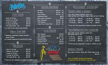 Dog Grooming Signage