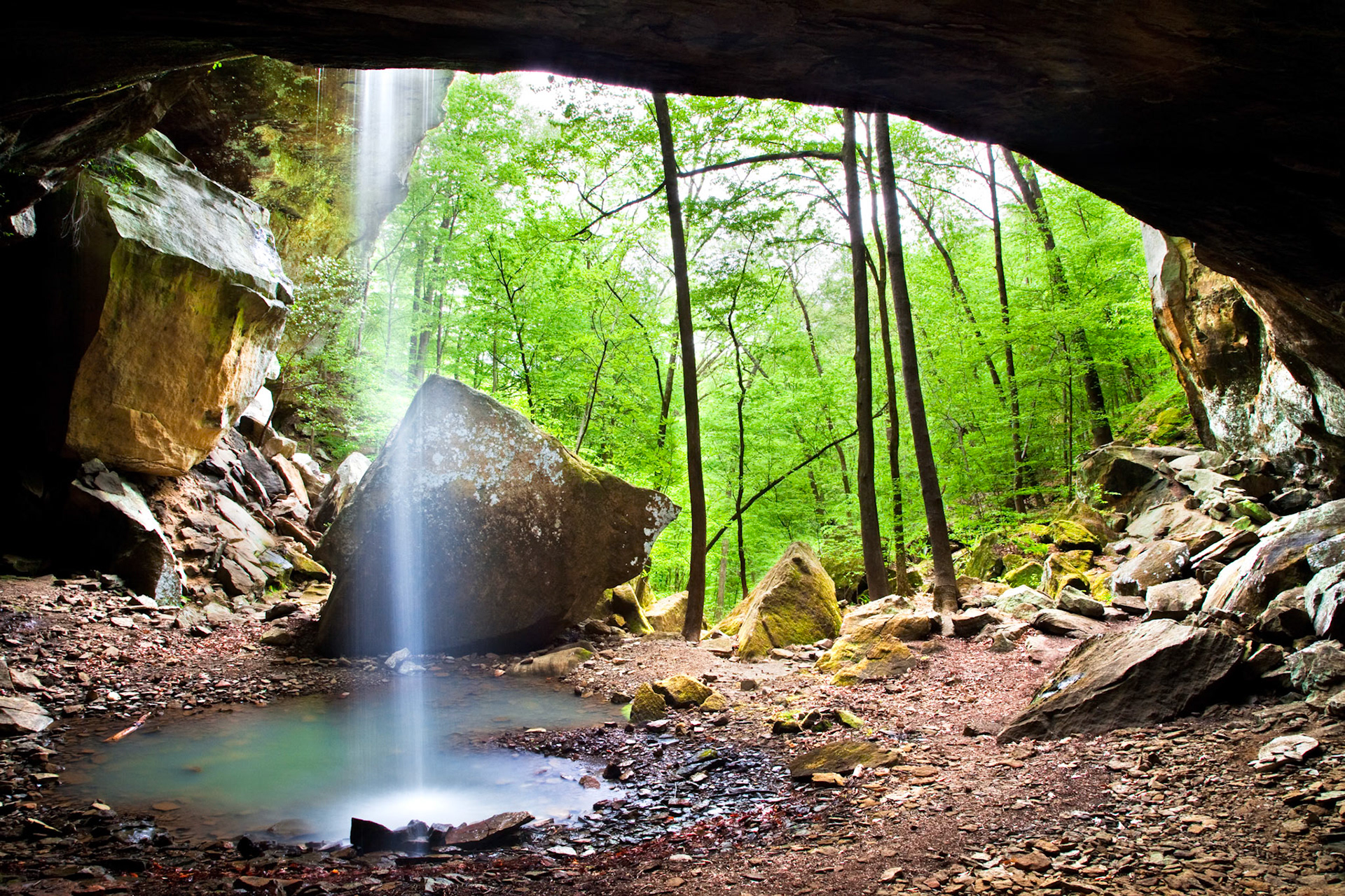 Pam's Grotto Falls, Ozark National Forest #1 : Arkansas, April 2010