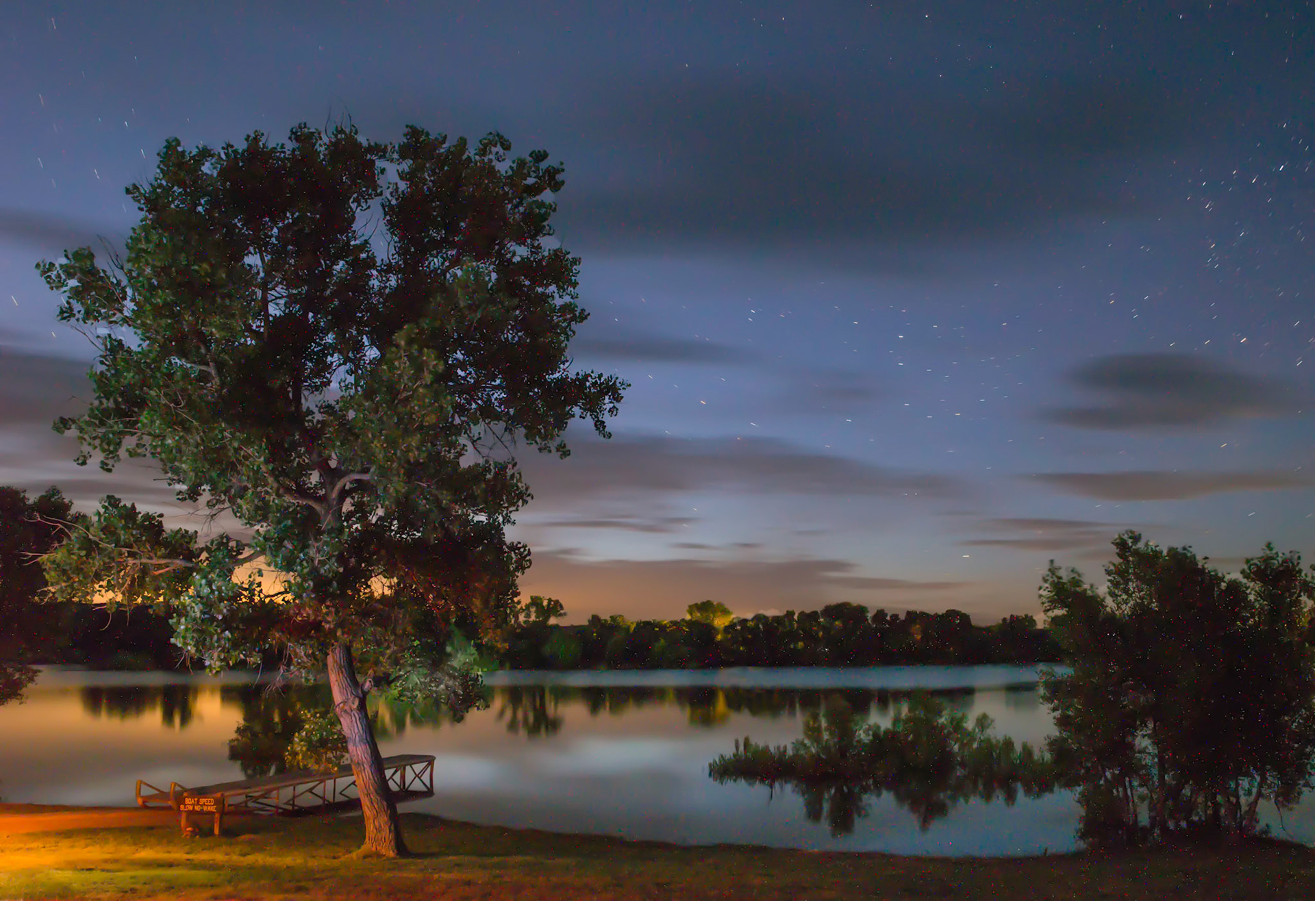 Night at Theo Lake in Caprock Canyon