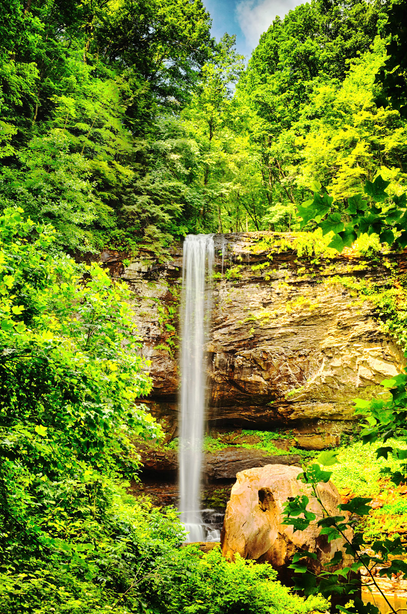 Cloudland Canyon Waterfall Vertical Soft