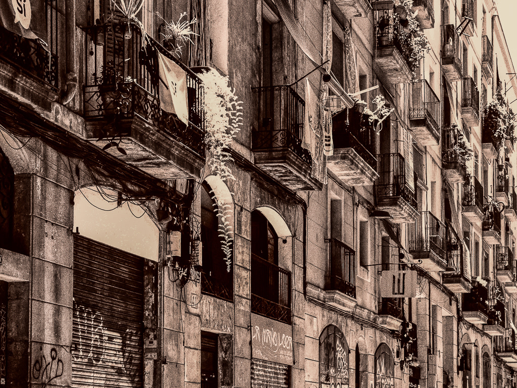 Buildings in Sepia