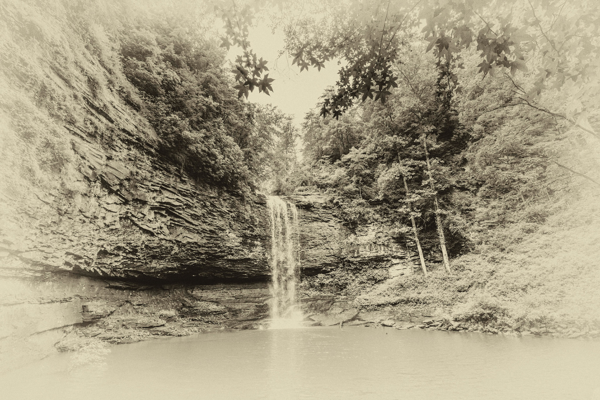 Cloudland Canyon Waterfall Creamtone