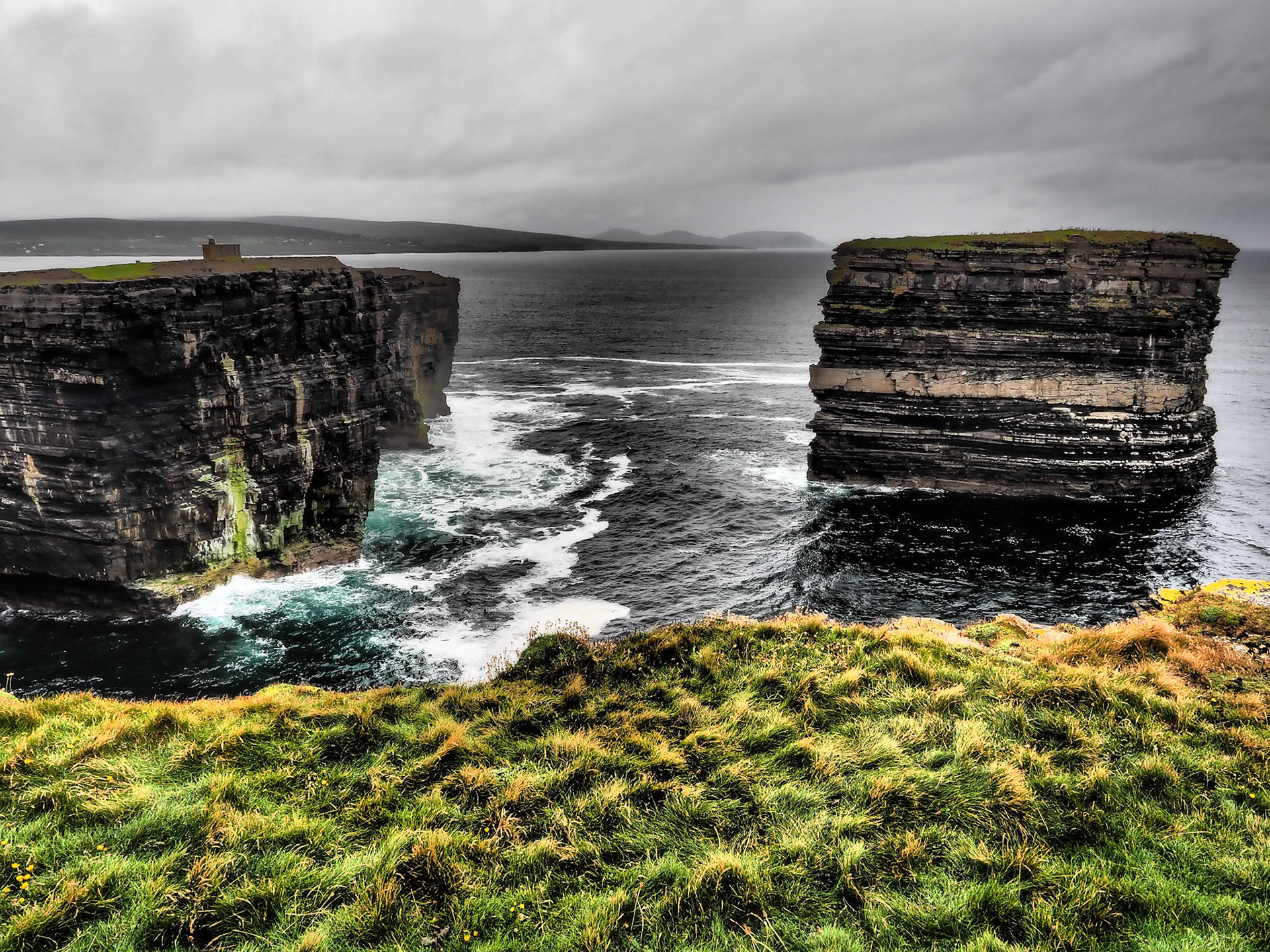 Downpour at Downpatrick Head