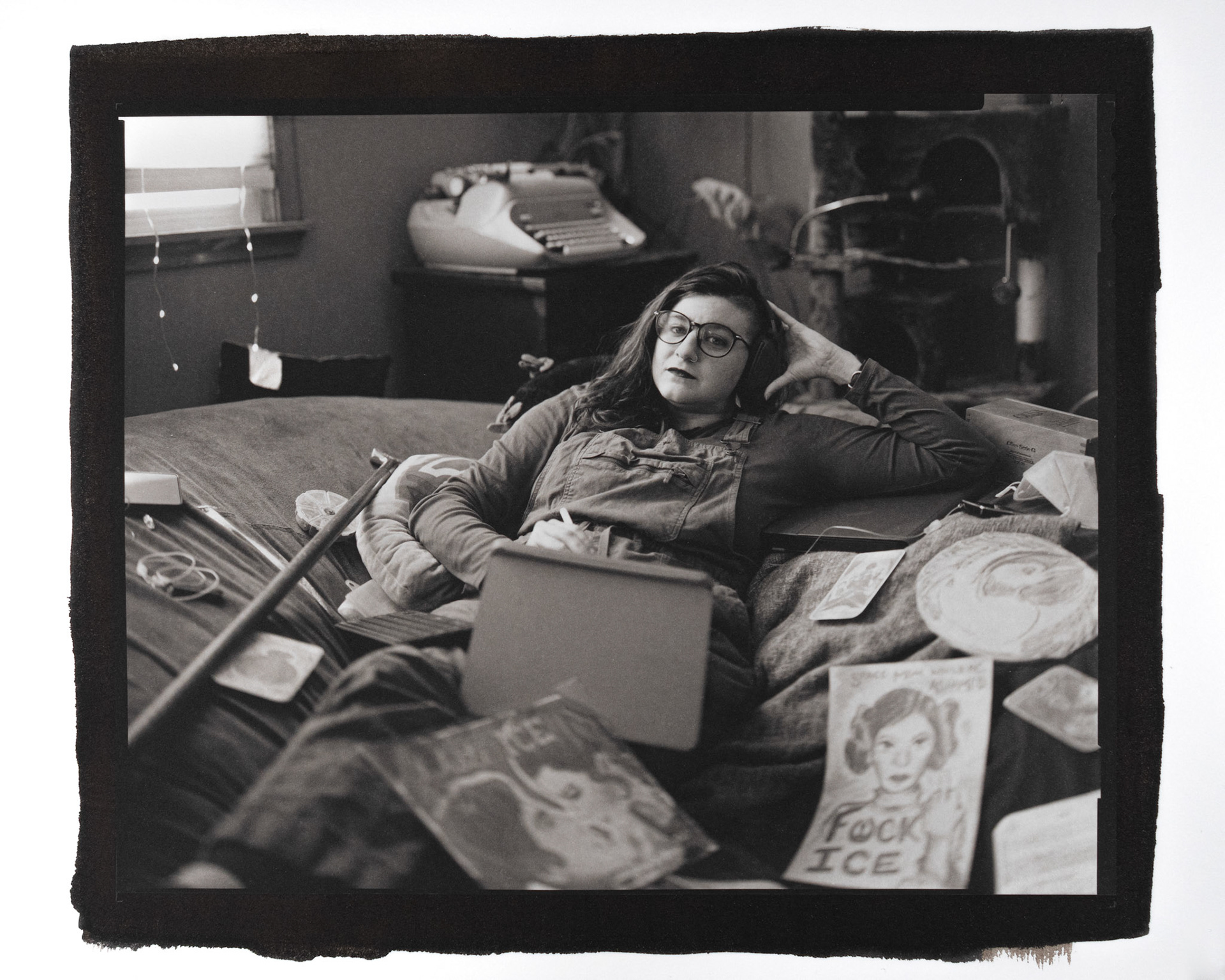 Jhinx, Resisting By Creating. 8x10 Platinum Palladium Print.