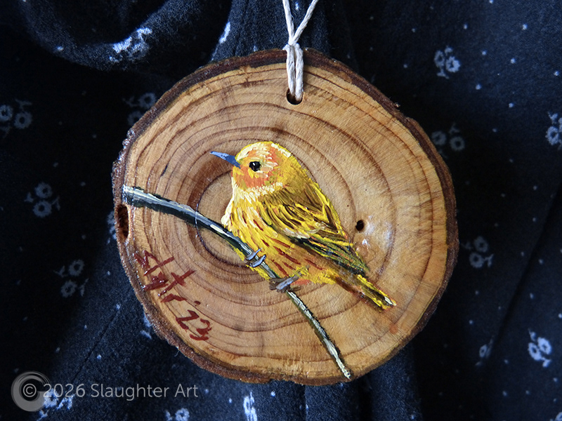Yellow Warbler About 3"x3" - $35