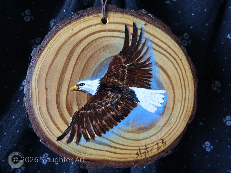 Bald Eagle, About 3"x3" - $35