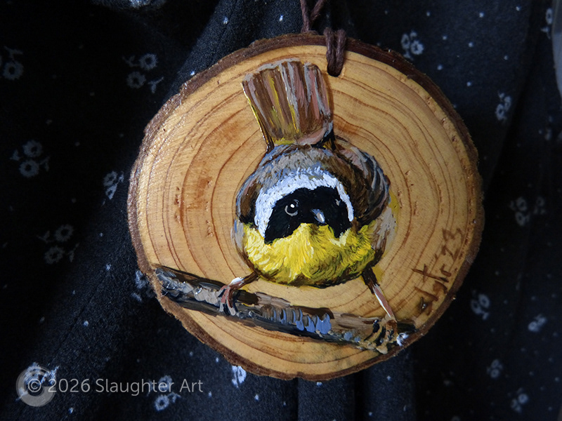 Common Yellowthroat About 3"x3" - $35