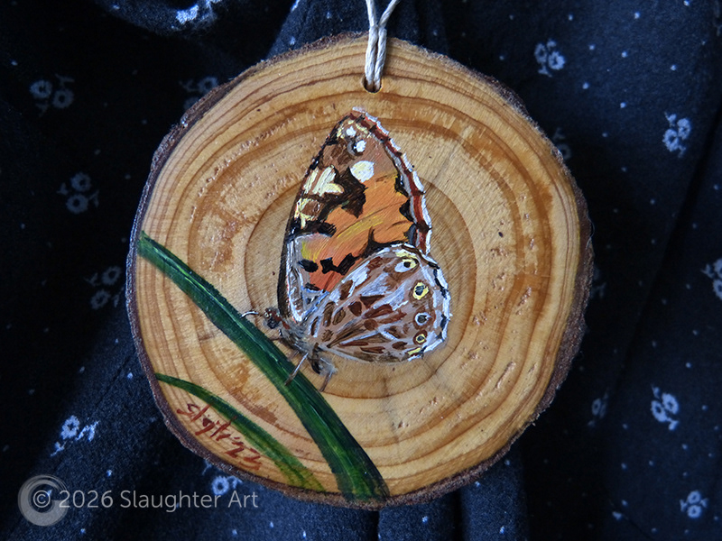 Painted Lady Butterfly About 3"x3" - $35