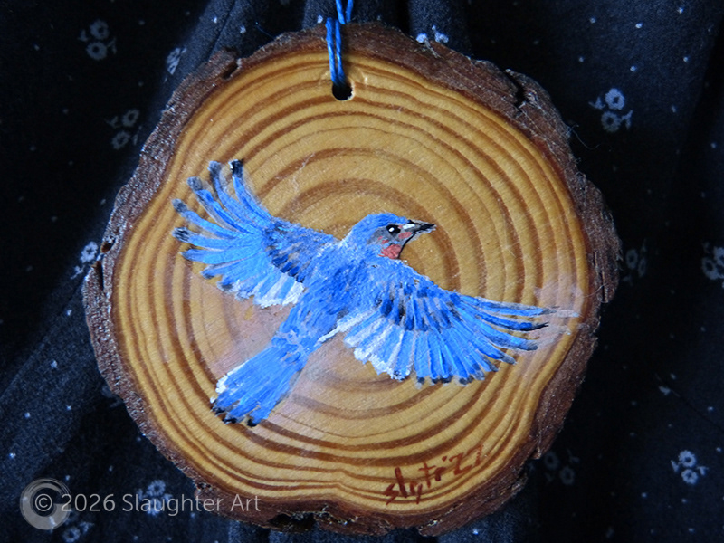 Bluebird About 3"x3" - $35