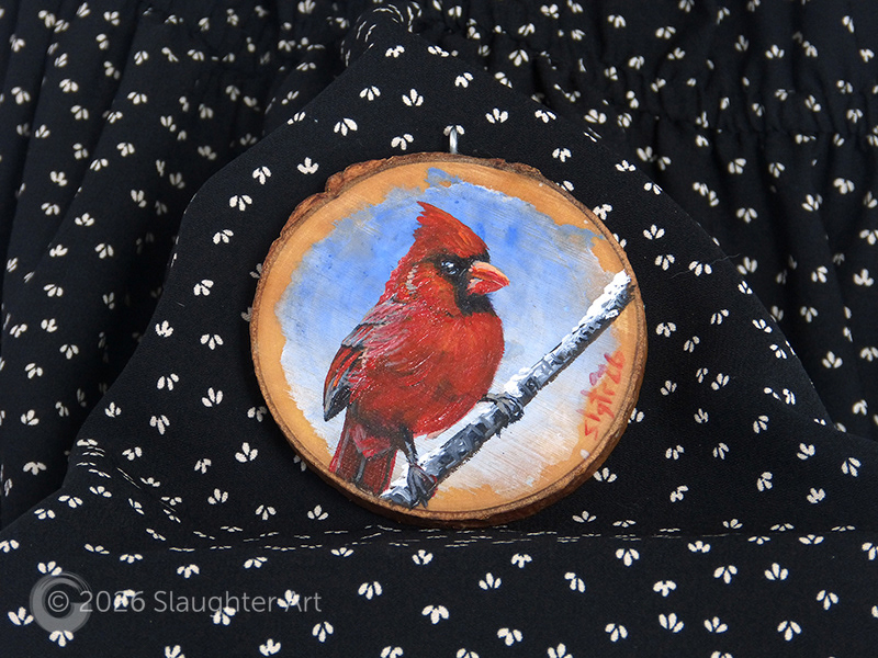 Cardinal About 3"x3" - $35