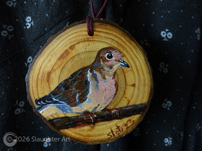 Mourning Dove About 3"x3" - $35