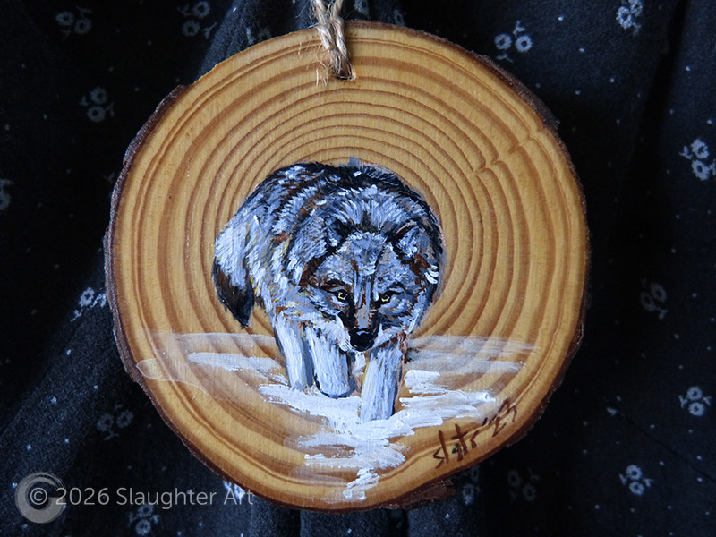 Wolf, About 3"x3" - $35