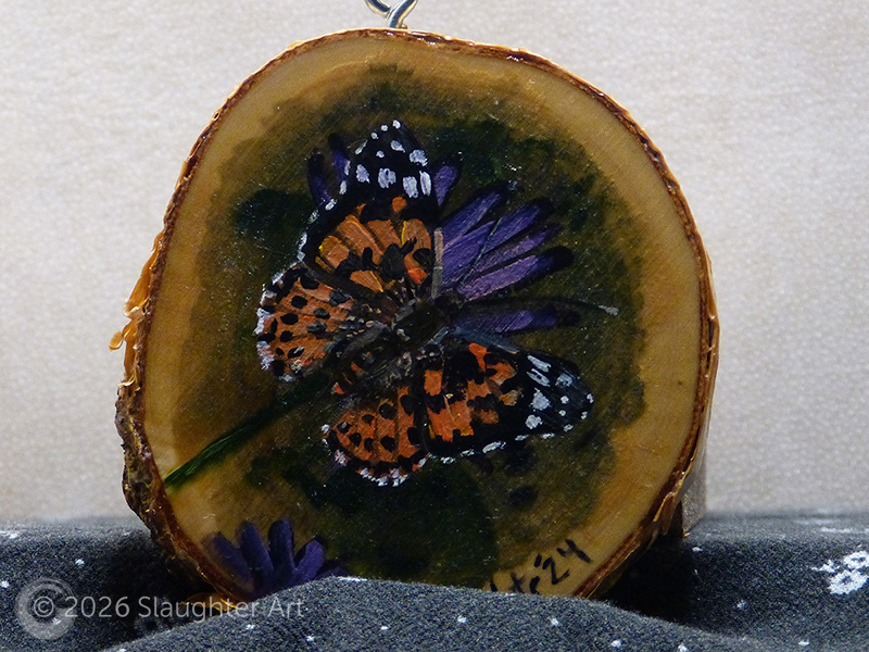 Painted Lady Butterfly About 3"x3" - $35