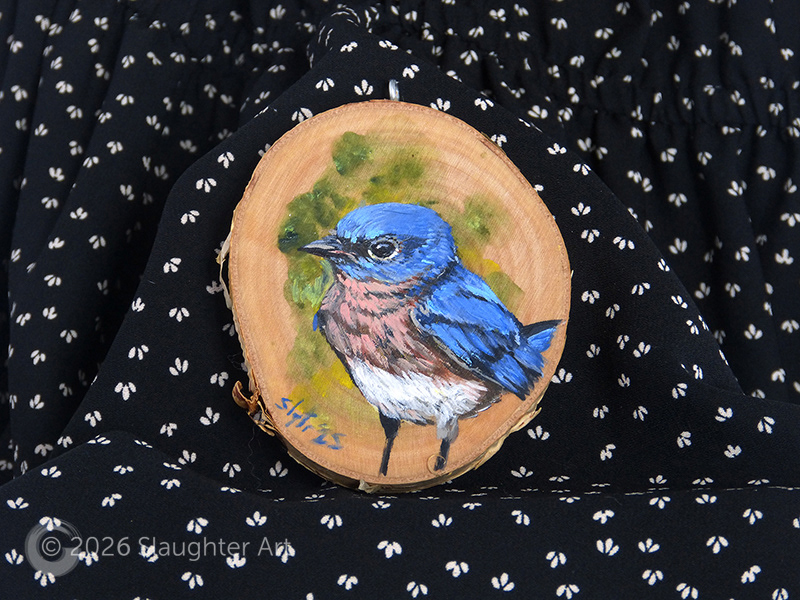 Bluebird About 3"x3" - $35