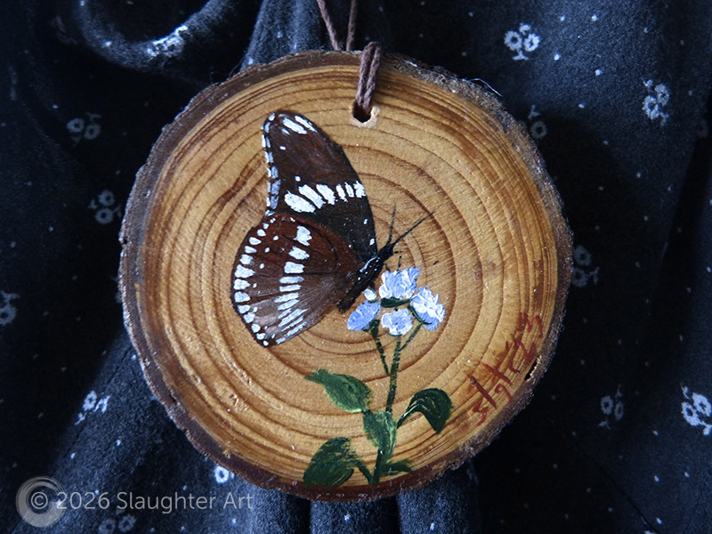 White Admiral Butterfly, About 3"x3" - $35