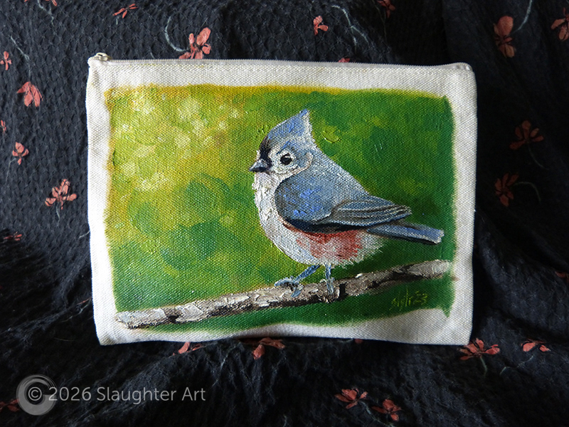  Tufted Titmouse About 6"x4" - $100