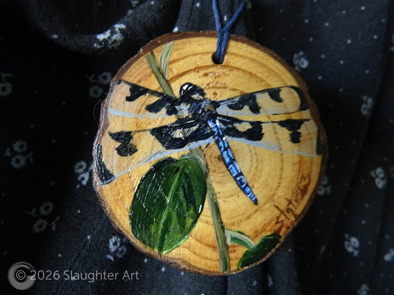Banded Pennant Dragonfly, About 3"x3" - $35