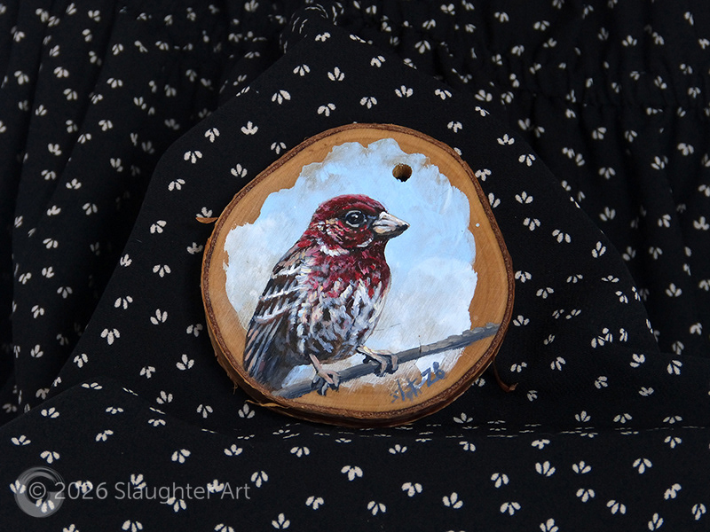  Purple House Finch About 3"x3" - $35