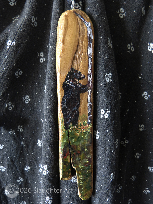 Black Bear About 1"x6" - $60