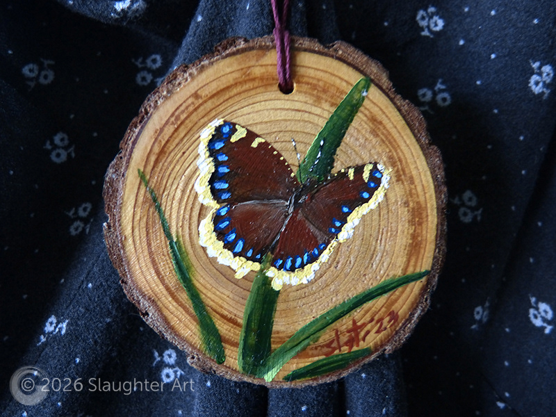  Mourning Cloak Butterfly About 3"x3" - $35