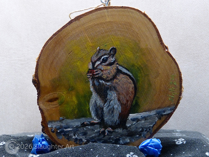 Chipmunk About 3"x3" - $35