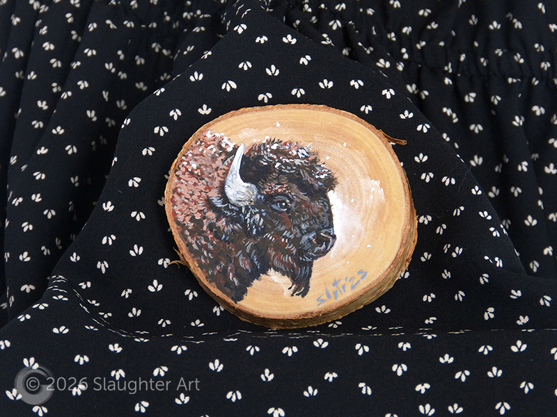 Buffalo About 3"x3" - $35