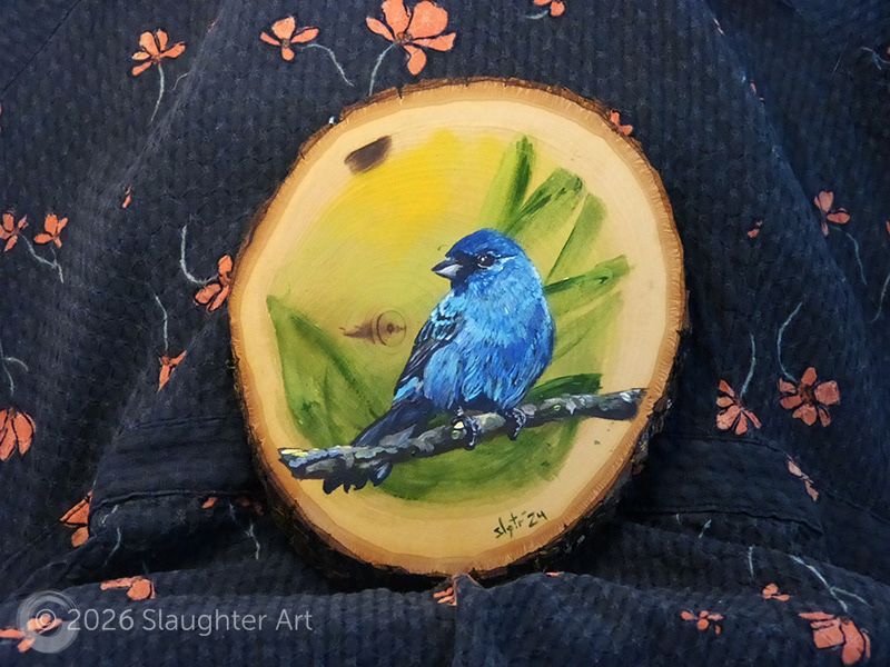  Indigo Bunting About 6"x6" - $100