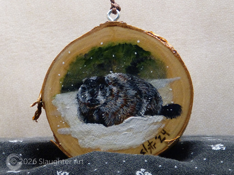 Groundhog About 3"x3" - $35