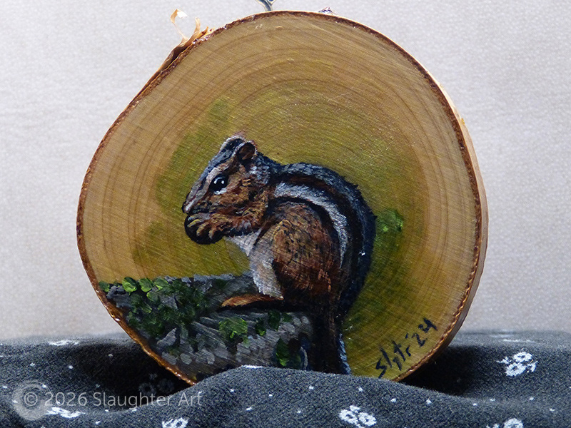 Chipmunk About 3"x3" - $35