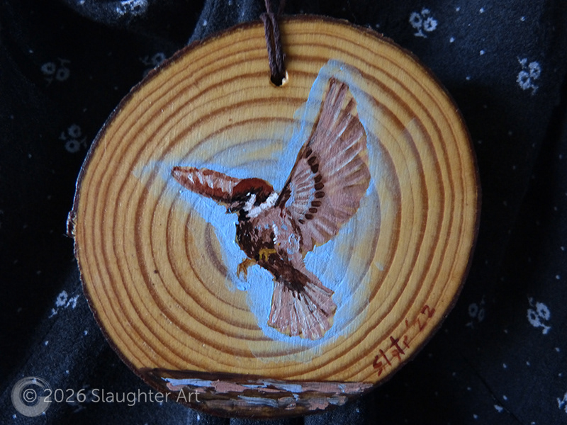  Sparrow About 3"x3" - $35