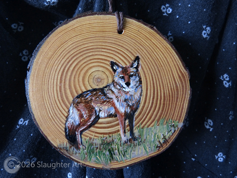 Coyote About 3"x3" - $35