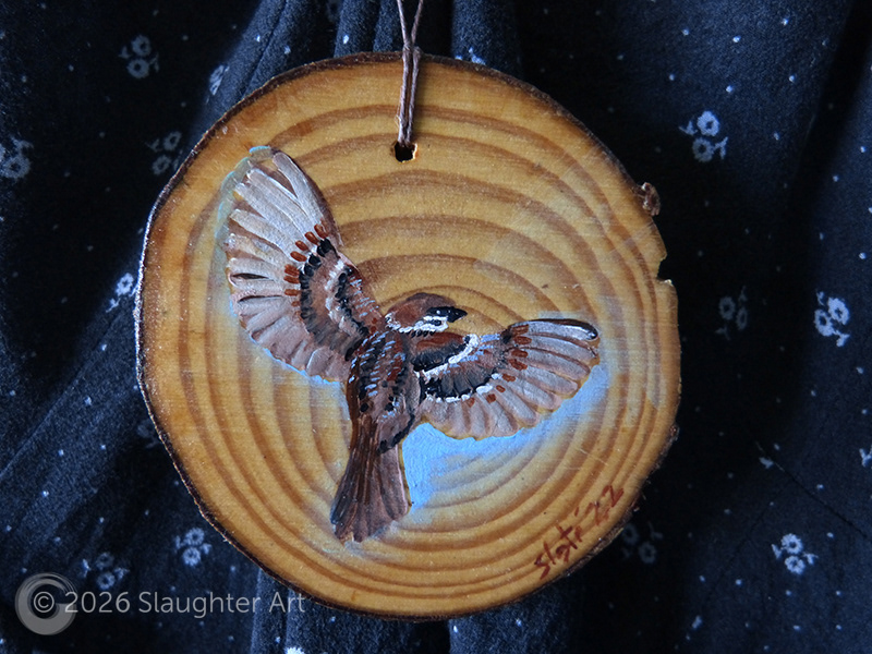  Sparrow About 3"x3" - $35