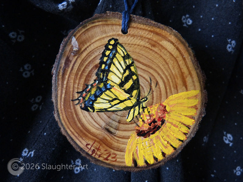 Tiger Swallowtail Butterfly, About 3"x3" - $35