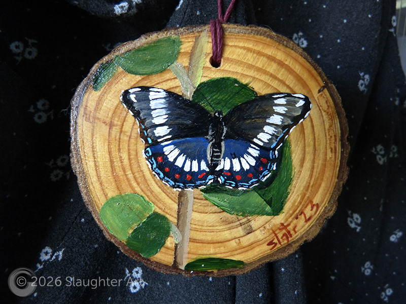 White Admiral Butterfly, About 3"x3" - $35
