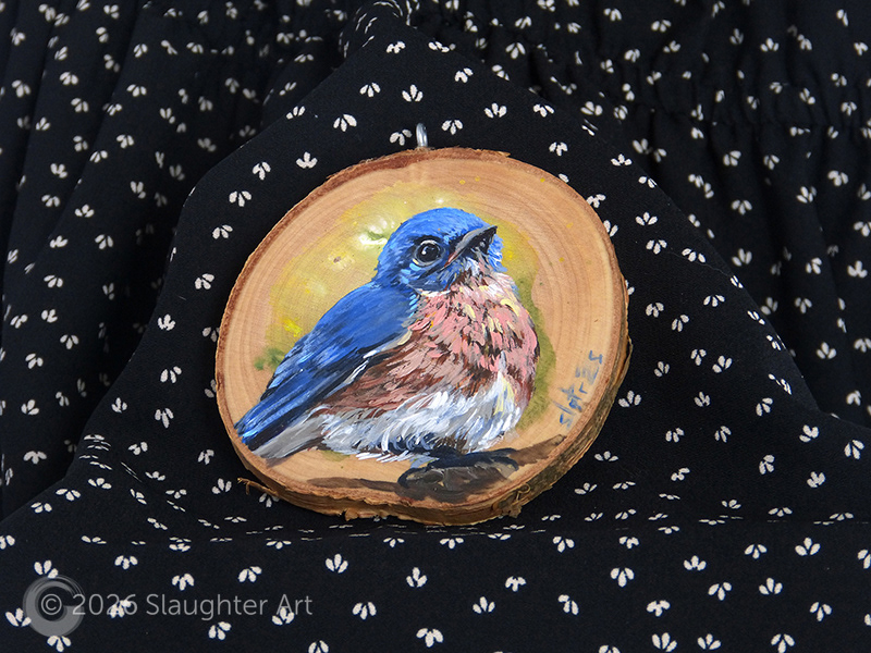Bluebird About 3"x3" - $35