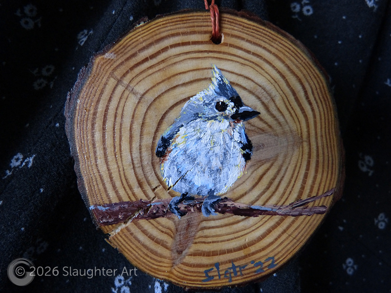 Tufted Titmouse, About 3"x3" - $35