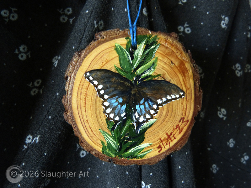 Spicebush Swallowtail Butterfly About 3"x3" - $35