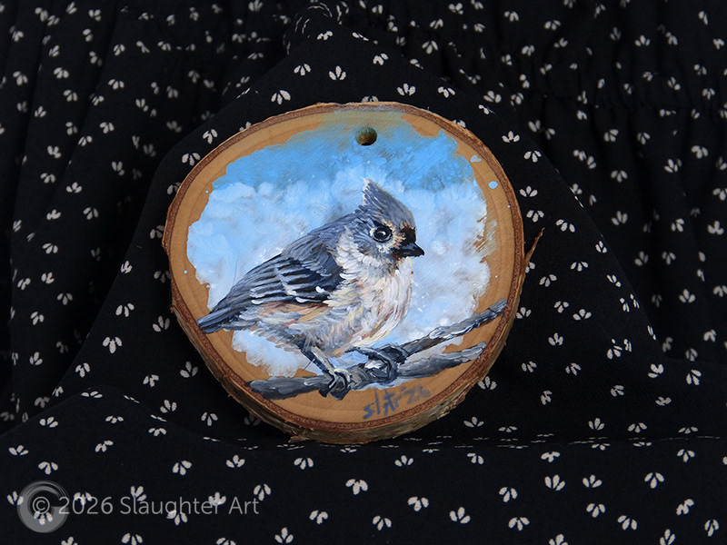 Tufted Titmouse, About 3"x3" - $35